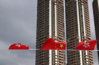 semester in hong kong flags and buildings