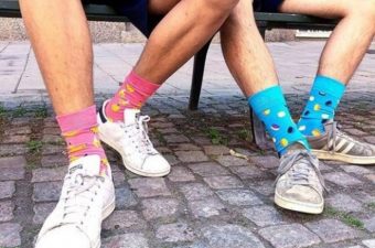 Media|IE student|||BambooBear pink socks.|||paper