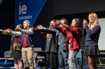 Students on stage Madrid Campus|Isabella Deshon BCDM|Isabella Deshon BCDM