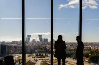 Madrid campus Tower views|Open House auditorium|Admissions Open House