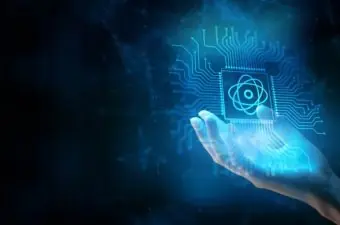 what is quantum computing hand hologram